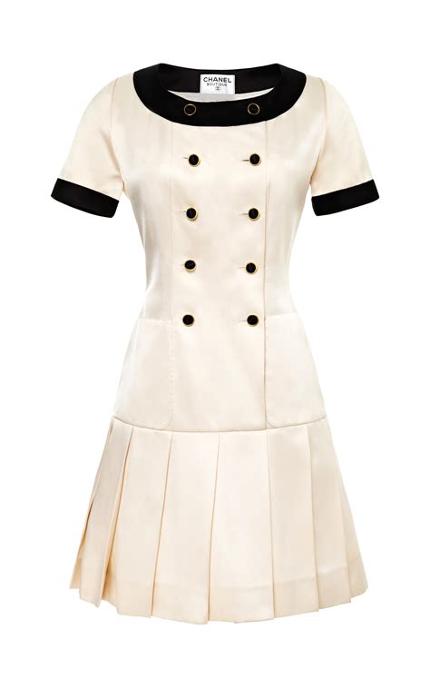 chanel white dress price|Chanel knee length ladies dresses.